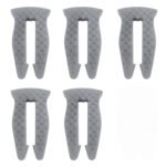 TIianMeimate Universal Stove Knob Locks (5-Pack-Gray) - Child Proof Gas Stove Safety Lock with Key, Easy Install No Tools Needed, Heat Resistant Baby Proofing Essentials for Kitchen Cooktop - Image 2