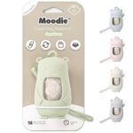 Teddy Bear Diaper Bag Dispenser | Diaper Trash Bags on the Go Dispenser w/Silicon Strap | 15 UNSCENTED Baby Poop Bags per Roll | Dirty Diaper Bags Disposable | Diaper Waste Bags (SAGE GREEN) - Image 2