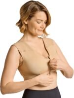 Tommie Copper Shoulder Support Compression Bra with Front Zipper Closure Wireless Posture Corrector & Back Support Bra UPF 50 - Image 2