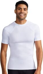 Tommie Copper Shoulder Support Shirt for Men, Posture Corrector Compression Shirt with UPF 50 Sun Protection - Image 2
