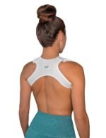 Upper Back Posture and Neck Hump Corrector - for Women and Men - Support Brace and Straightener for Pain Relief - Rounded Shoulder and Buffalo Hunchback Alignment - Discreet Under Clothes - White - Image 2