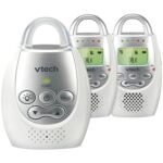 VTech DM221-2 Audio Baby Monitor with Two Parent Units - DECT 6.0, Up to 1,000 ft Range, Talk-Back Intercom, Vibrating Alert, Night Light, White - Image 2