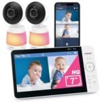 VTech Smart WiFi Baby Monitor with 2 Cameras, 1080p FHD Video, Free App with Motion Videos, Sound/Motion Alerts, 7" IPS Split‑Screen Display, Pan‑Tilt‑Zoom, Dual‑Room Monitoring – Smart HQ Max Twin - Image 2