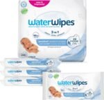WaterWipes Sensitive+ Newborn & Baby Wipes, 3-In-1 Cleans, Cares, Protects, 99.9% Water, Unscented & Hypoallergenic, 240 Count (4 Packs) - Image 2