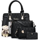 Women's Fashion Handbags Tote Bags Shoulder Bag Top Handle Satchel Purse Set 4pcs - Image 2