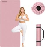 10 mm Yoga Mat 72"x26" TPE Non-Slip Exercise Mat 0.4" Thick, Easy-to-Carry Fitness Mat for Yoga, Pilates & Workout, Professional Mat, Made with Recyclable Material, Durable, Easy to Clean - Image 2