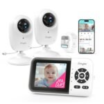 1080p Smart AI 2 Camera Video Baby Monitor,WiFi Switch,2.8" inch Display or WiFi Remote Access,Night Vision,1500ft Long Range,2-Way Talk,Sound Alert,Temperature Sensor,Lullabies Feeding Remind - Image 2