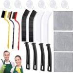 16Pcs Crevice Cleaning Brush Set, Hard Bristle Gap Cleaning Brush for Bathroom Window Tracks, Deep Cleaning Tools Kit with Wire Detail Brushes & Non-Scratch Wire Dishcloths for Kitchen - Image 2