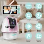 Video Baby Monitor, 2000ft Long Range, Enhanced Signal Stability, No WiFi, 5" HD Screen, 5000mAh, 1080p Camera, Super Clear Night Vision, Pan-Tilt-Zoom, 2-Way Audio, AI Cry & Motion Alarm - Image 3