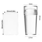 French Tip Nail Stamp Clear Silicone French Tip Tool French Tip Stamp French Manicure Kit French Nail Art Stamper Kit with Scrapers and Nail Art Brushes for French Manicure Home DIY Salon 5 Pcs - Image 3