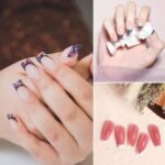 French Tip Nail Stamp Clear Silicone French Tip Tool French Tip Stamp French Manicure Kit French Nail Art Stamper Kit with Scrapers and Nail Art Brushes for French Manicure Home DIY Salon 5 Pcs - Image 6