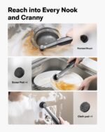 HOTO Wand™ Cordless Spin Scrubber, Electric Rechargeble Grout Cleaning Brush, IPX7 Waterproof Bathroom Scrubber, 12 Replaceable Brush Heads Version Power Scrubber for Grout, Tiles, Corners, Crevices - Image 5