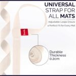 Yoga Mat Straps 2 in 1 - Cotton - Adjustable anti-slip straps for yoga, pilates, stretching, for carrying mats - Image 3