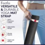 Yoga Mat Straps 2 in 1 - Cotton - Adjustable anti-slip straps for yoga, pilates, stretching, for carrying mats - Image 4