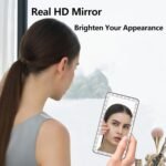 Car Sun Visor Vanity Mirror, 3 Light Modes & 60 LEDs, Rechargeable Dimmable Touch Screen Travel Makeup Mirror,Universal for Truck SUV-Car Accessories Essentials for Women（White） - Image 5