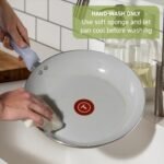 T-Fal Refresh Ceramic Nonstick Cookware Set, 20-Piece, Oven Safe to 350°F, Stockpot, Ceramic Pots and Pans Set, Frying Pans, Griddle, Utensils, Mint Green - Image 7