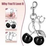 Cherry Keychain Bag Charms for Women, Cherry Purse Charm Cute Handbags Accessories - Image 4