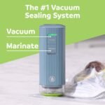 FoodSaver Mini Handheld Vacuum Sealer Machine with Marinate Setting & Charging Dock | Cordless Food Vacuum Sealer for Freezer, Storage, Sous Vide, Meal Prep | Blue - Image 3