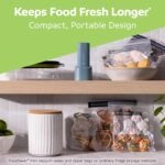 FoodSaver Mini Handheld Vacuum Sealer Machine with Marinate Setting & Charging Dock | Cordless Food Vacuum Sealer for Freezer, Storage, Sous Vide, Meal Prep | Blue - Image 5