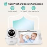 7" 1080P Full HD Video Baby Monitor No WiFi,100 Hrs 5000mAh Battery Runs 4 Days,4X Zoom,Remote 355° Pan-Tilt,2-Way Talk with Temp Alert/Lullabies/VOX - Image 4