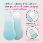 REVEX Silicone Nose Blackhead Remover Tool Set,Blackhead Scraper Tool,2Pcs Pore Cleaning Brush, Face Scrubber Skin Spatula, Pore Scrubber for Deep Cleansing,Face Exfoliator Scrubber for Women Men - Image 5