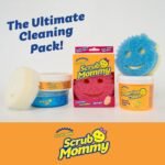 Scrub Daddy Sponges + Household Cleaning Supplies Bundle - PowerPaste Cleaning Putty, Tangerine Clean, PowErase Gel All Purpose Cleaner & Scrub Mommy (3 Pastes & 3 Sponges) - Image 3