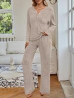 LILLUSORY Womens 2 Piece Lounge Sets Winter Outfits 2026 Sweatsuit Matching Pjs Airport Vacation Travel Fall Pajamas Fashion - Image 3