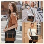 RAINSMORE Crossbody Bag for Women, Waterproof Leather Crossbody Purses Lightweight Handbags Shoulder Bag Travel Purse - Image 3