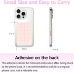 4Pack Silicone Suction Phone Case Mount, Silicon Adhesive Smartphones Stand Sticky, Hands-Free Phone Accessories Holder for Selfies and Videos (Black & White & Translucent & Light Pink) - Image 4