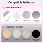 4Pack Silicone Suction Phone Case Mount, Silicon Adhesive Smartphones Stand Sticky, Hands-Free Phone Accessories Holder for Selfies and Videos (Black & White & Translucent & Light Pink) - Image 5