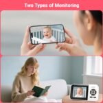 Video Baby Monitor with App & Screen 1080P Camera,Smart AI Cry Detection&Face Detection,8 Lullabies,2 Way Talk,Night Vision,Wall Mount,Support Smart Watch,Temperature Monitoring - Image 3