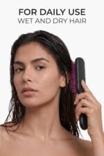 Brush - Premium Detangling Hair Brush, Compact & Easy to Clean Multi Purpose HairBrush for Women, Men, Kids - Ideal for Straight to Wavy Hair, Wet or Dry, Heat Resistant Hair Brush - Image 5