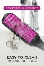 Brush - Premium Detangling Hair Brush, Compact & Easy to Clean Multi Purpose HairBrush for Women, Men, Kids - Ideal for Straight to Wavy Hair, Wet or Dry, Heat Resistant Hair Brush - Image 6
