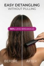 Brush - Premium Detangling Hair Brush, Compact & Easy to Clean Multi Purpose HairBrush for Women, Men, Kids - Ideal for Straight to Wavy Hair, Wet or Dry, Heat Resistant Hair Brush - Image 7
