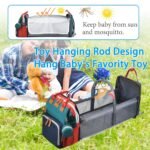 Jeryswet Baby Diaper Bags with Changing Station, Waterproof Large Capacity Diaper Bag Backpack for Moms Dads with USB Charging Port and Stroller Straps, Baby Shower Gifts, RGB - Image 3