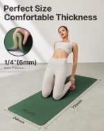 Yoga Mat,Non-Slip TPE Exercise Mat(1/4 Inch) for Pilates, Fitness & Barefoot Workouts, Home Gym Studio with Strap & Bag - Image 3