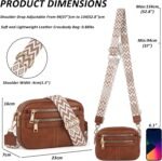 TANTOMI Crossbody Bags for Women, 6-Pockets Cross Body Purse, Vegan Leather Handbags Shoulder Bag for Travel, Gifts for Women - Image 4