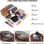 TANTOMI Crossbody Bags for Women, 6-Pockets Cross Body Purse, Vegan Leather Handbags Shoulder Bag for Travel, Gifts for Women - Image 7