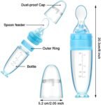 2 Pieces Silicone Baby Spoons Baby Feeding Spoon with Standing Base for Infant 0-24 Months Dispensing and Feeding (Blue) - Image 3