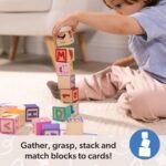 Ms. Rachel Melissa & Doug Letter, Number, and Game Wooden Learning Blocks with Activity Cards for Girls and Boys Toddlers Ages 18 Months+ - FSC Certified - Image 3