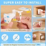 20 Pack Magnetic Cabinet Locks Baby Proofing - Baitiny Child Proof Cupboard Drawers Latches - Adhesive Easy Installation - Image 5
