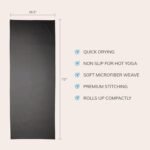 Fittest Pro Non-Slip Hot Yoga Towel with Super-Absorbent Soft Suede Microfiber in Many Colors, for Bikram Pilates and Yoga Mats. (72.00 x 26.50) Nimbus Grey - Image 3