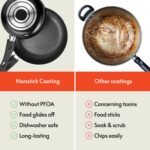 bella Cookware Set with Glass Lids with Nonstick, PFOA Free and Scratch Resistant Surface, Aluminum Bakeware, Pots and Pans, Storage Bowls & Utensils, Compatible with All Stovetops, 21 Piece, Gray - Image 3