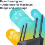 TP-Link Smart WiFi 6 Router (Archer AX10) – 4 Gigabit LAN Ports, Dual Band 802.11AX Router, Beamforming, OFDMA, MU-MIMO, Parental Controls, Dual-Core 900MHz Processor, Works with Alexa - Image 4