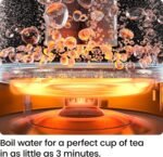 Chefman Electric Kettle with Tea Infuser, Compact 1L (4 Cups), 1500W, Removable Lid for Easy Cleaning, Boil-Dry Protection, Stainless Steel Filter, BPA Free, Auto Shut Off, Small Electric Tea Kettle - Image 3