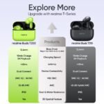 realme Buds T200 TWS Buds, Hi-Res Audio, LDAC, IP55 Water Resistant, 12.4mm Dynamic Bass Driver, 32dB ANC, 50h Playback - (Gray) - Image 7