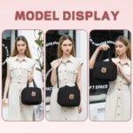 Small Diaper Bag Tote, Crossbody Diaper Bag Mini Purse with 8 Pockets, Travel Baby Bag for boys & Girls, 2 Insulated Pockets, Black - Image 3