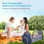 Jeryswet Baby Diaper Bags with Changing Station, Waterproof Large Capacity Diaper Bag Backpack for Moms Dads with USB Charging Port and Stroller Straps, Baby Shower Gifts, Blue - Image 7