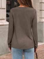AUTOMET Long Sleeve Shirts for Women Tops V Neck Casual Top Comfortable Shirt Soft Basic Tees Women Blouses - Image 4