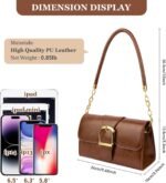 Shoulder Bag for Women, Cute Soft PU Leather Small Crossbody Purses Handbags, Trendy Underarm Bag Tote Purses for Women - Image 4